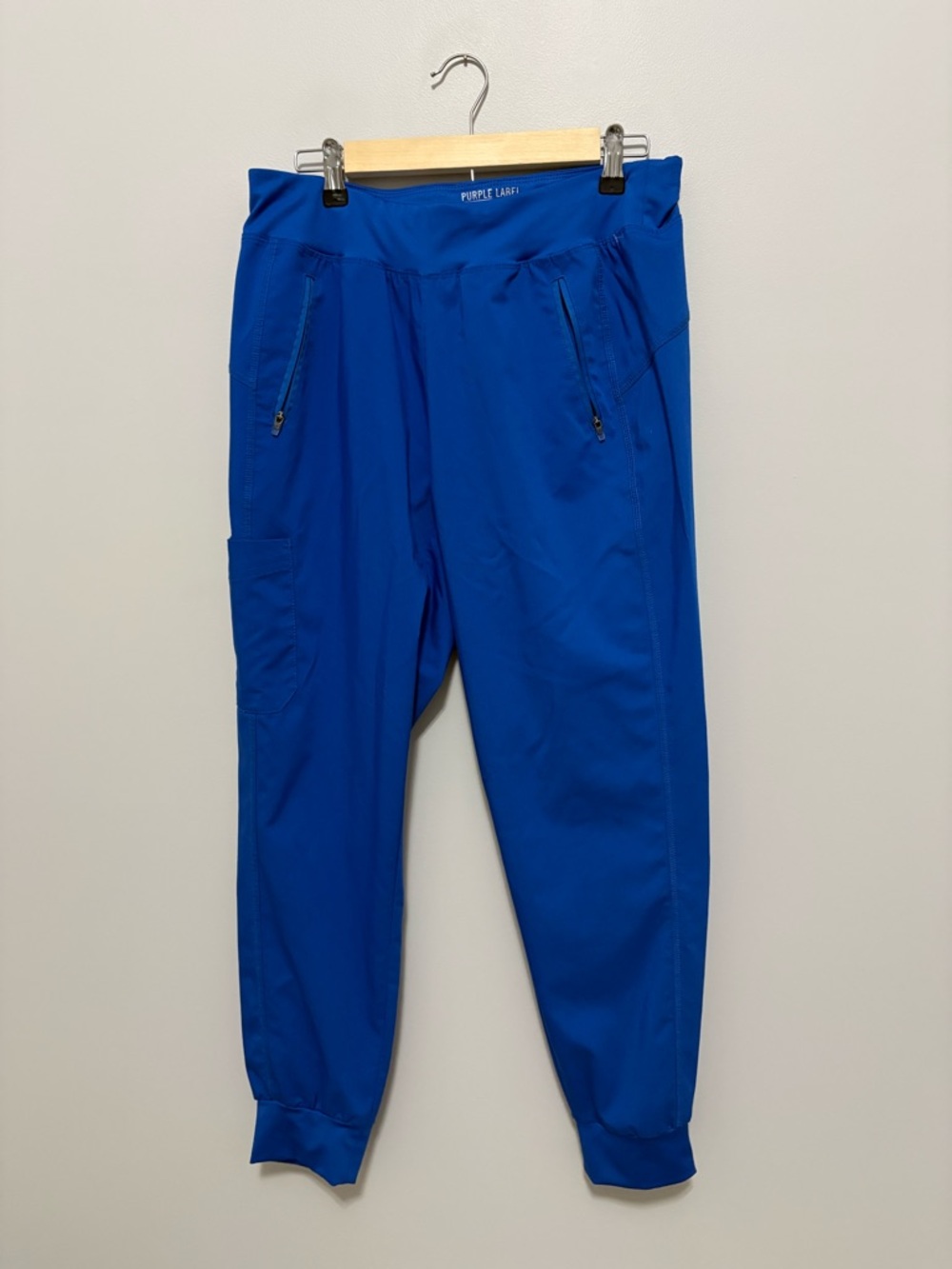 Purple Label Yoga Healing Hands Blue Scrub Pants